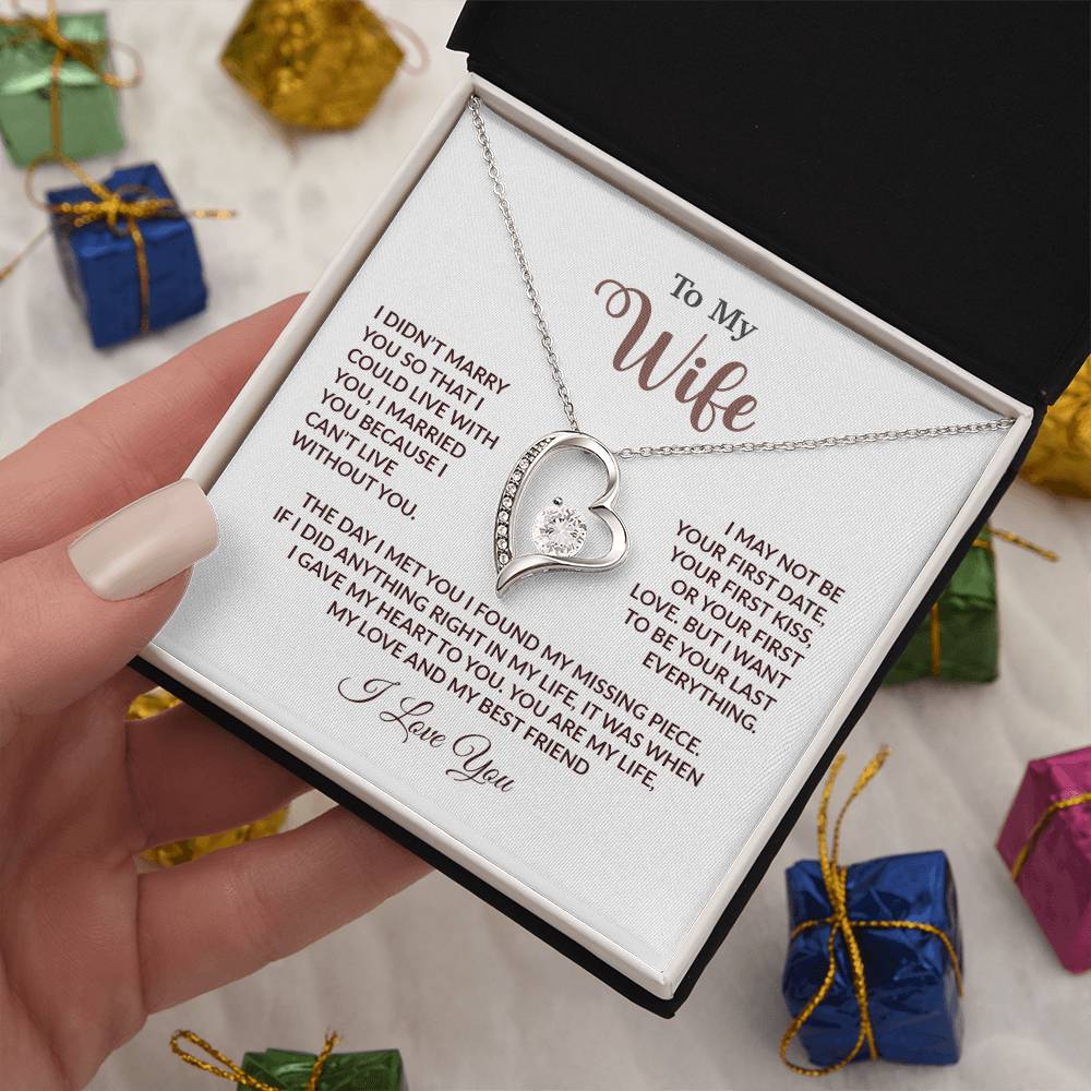 To My Wife Necklace, Wife Gift From Husband, Wife Husband Necklace, Christmas Gift 18_9