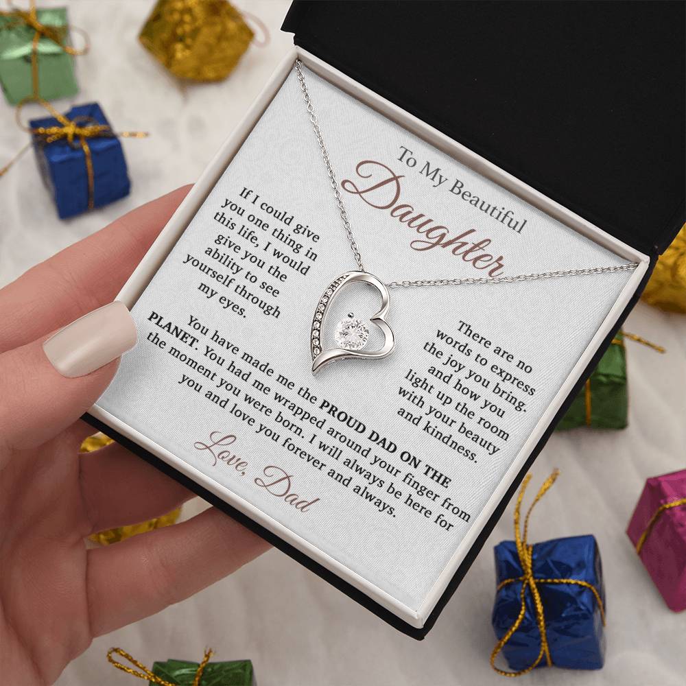 To My Daughter Necklace, Daughter Father Necklace, Daughter Gift From Dad333