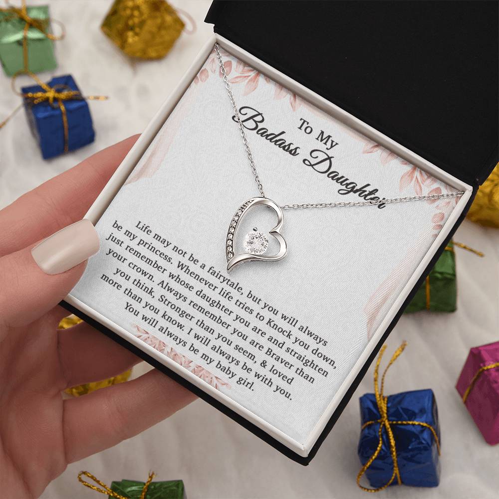 To My Badass Daughter Necklace From Mom, Badass Daughter Gift,  Badass Daughter Necklace