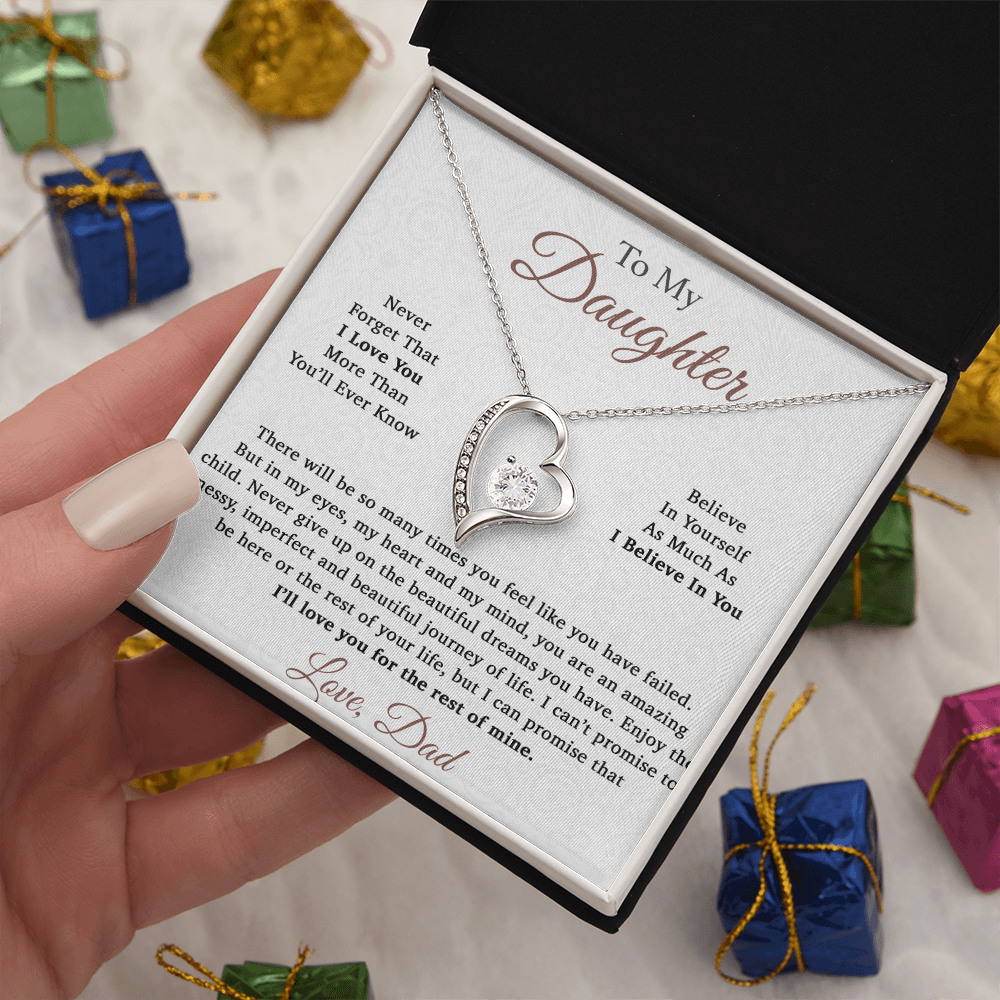 To My Daughter Necklace, Daughter Father Necklace, Daughter Gift From Dad 999