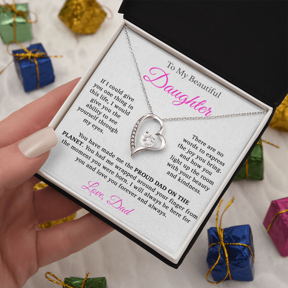 To My Daughter Necklace, Daughter Father Necklace, Daughter Gift From Dad333_Hong