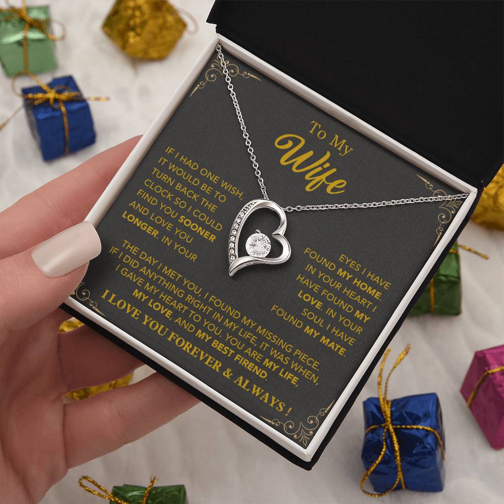 To My Wife Necklace, Gift For Wife, Anniversary Gift, Wife Birthday Gift For Her