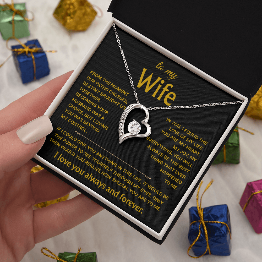 To My Wife Necklace, Christmas Gifts For Women, Anniversary Gift For Wife 6_1_Gold