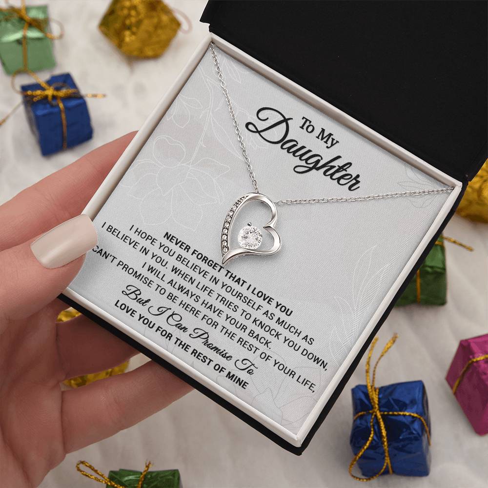 To My Daughter Necklace, Gift From Mom Dad, Birthday Christmas Gift
