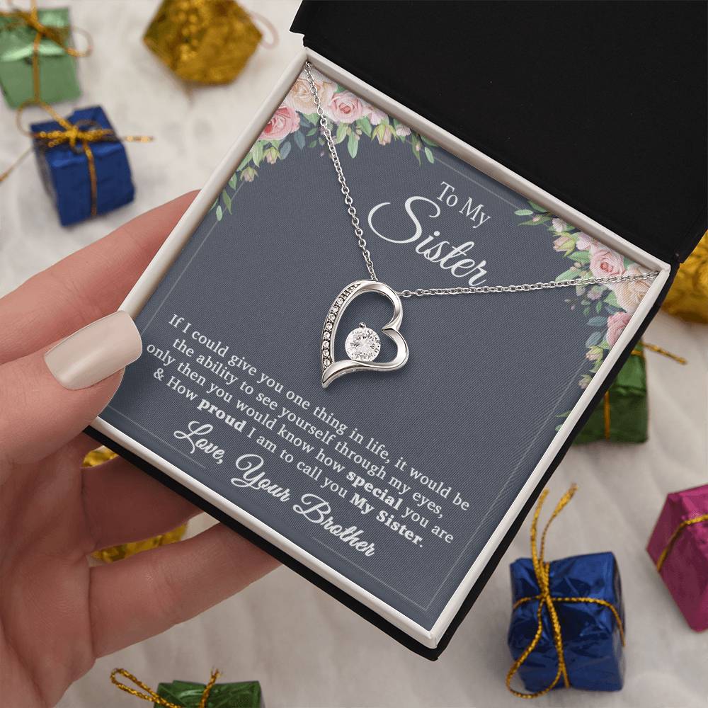 To My Sister Necklace, Brother to Sister, Birthday gift For Sister from Brother 20_11