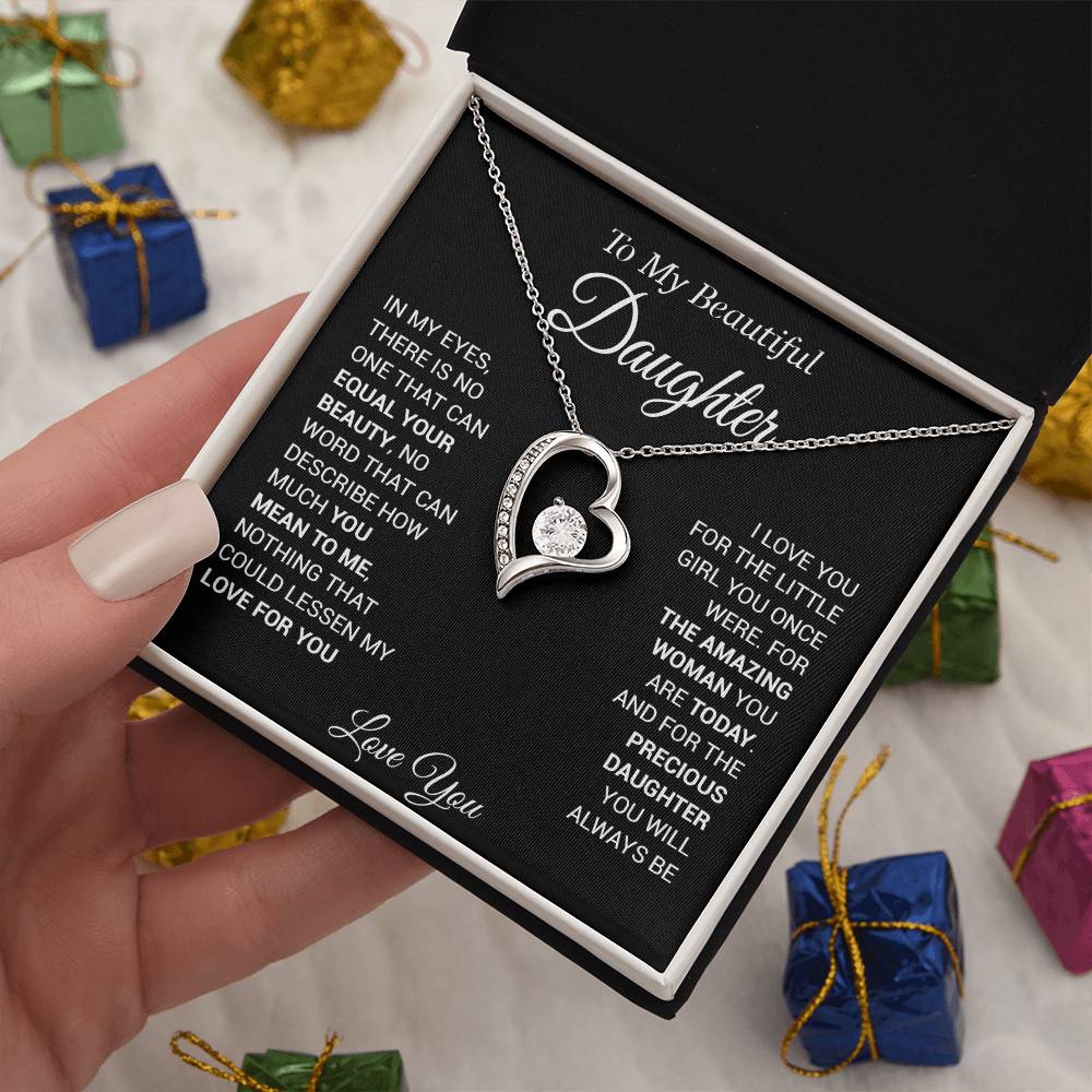 To My Daughter Necklace, Love Dad, Beautiful Necklace Gift, From Father Dad