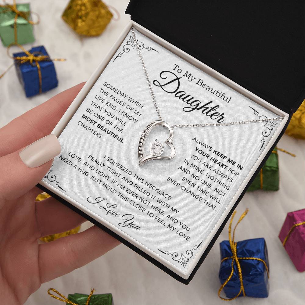 To My Daughter Necklace, Gift from Mother Father Daughter, Birthday Christmas Gift
