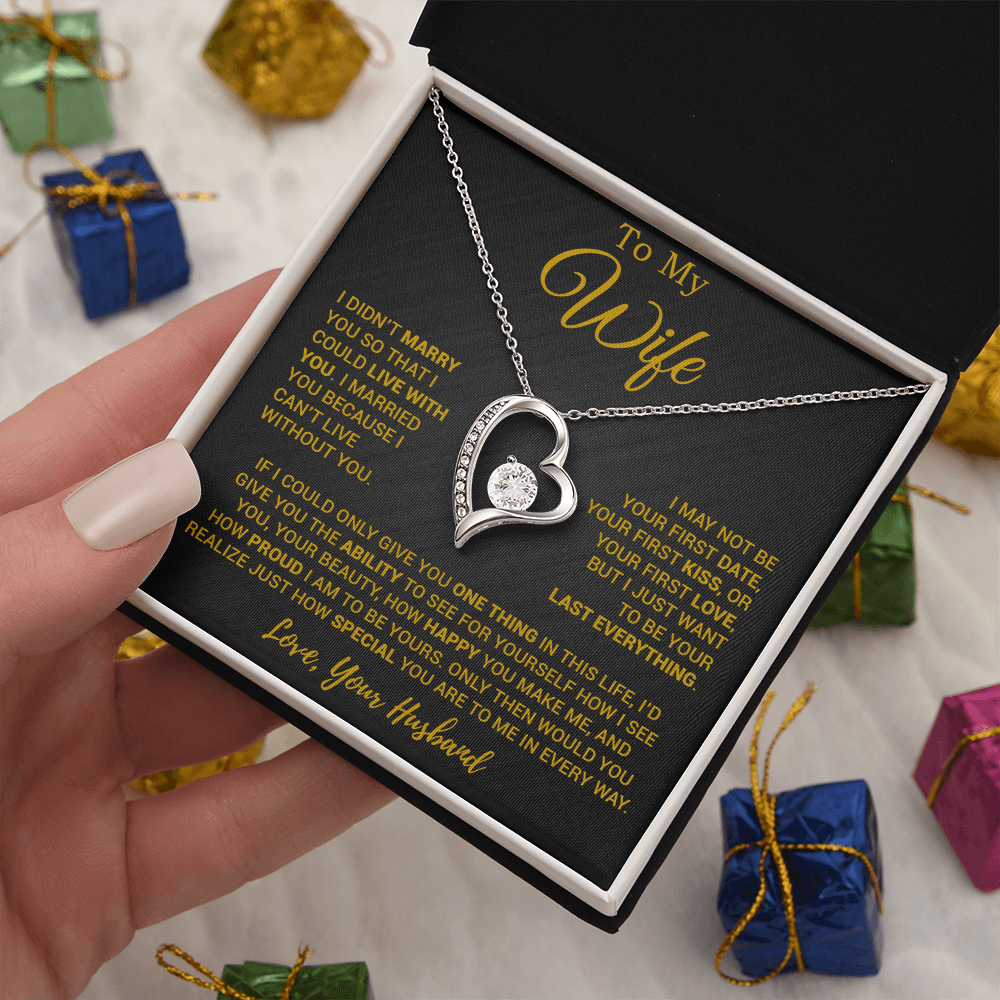 To My Wife Necklace, Gift For Wife, Anniversary Gift For Wife, Necklace For Wife 27_3_Gold