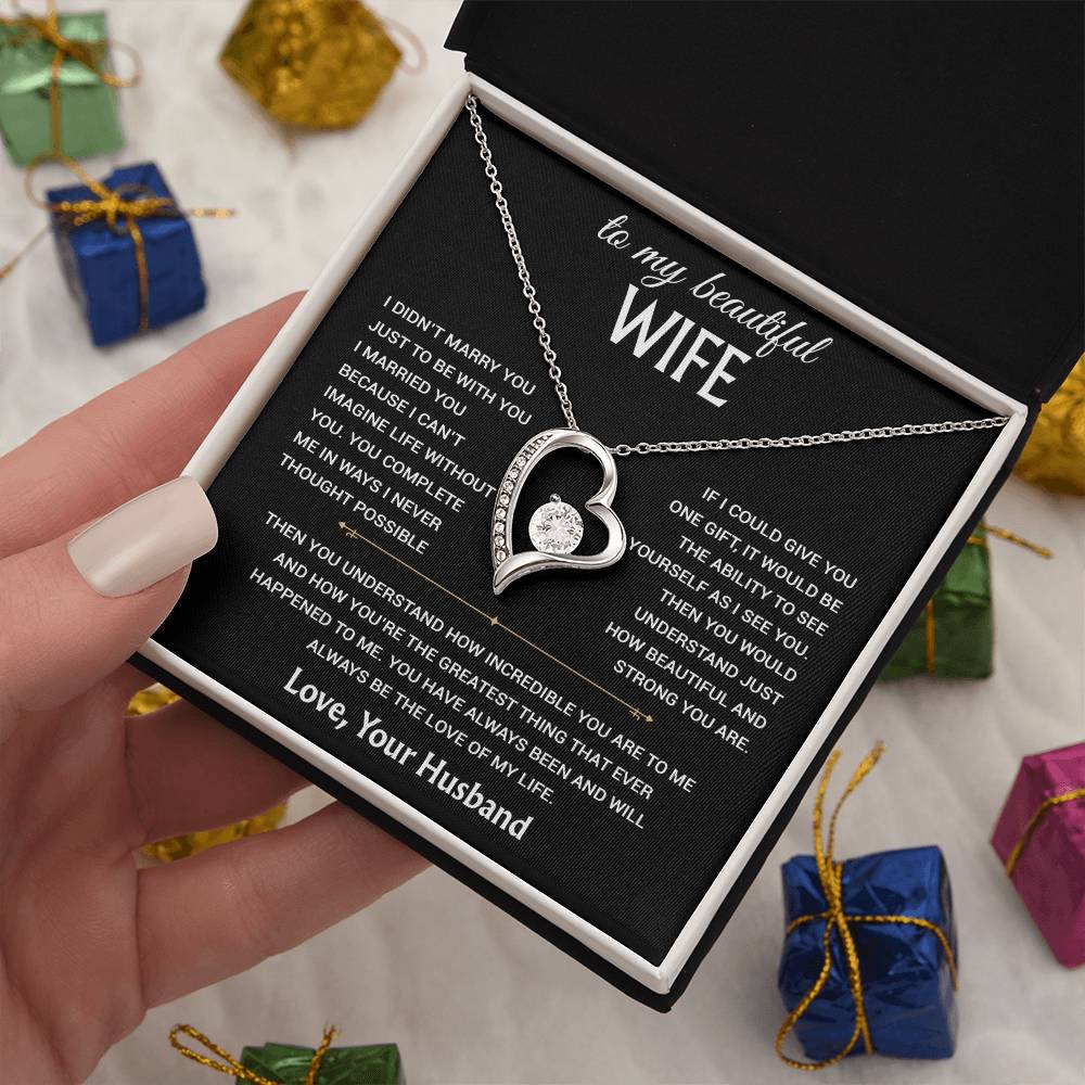 To My Wife Necklace, Christmas Gifts For Women, Anniversary Gift For Wife 14_12_Black