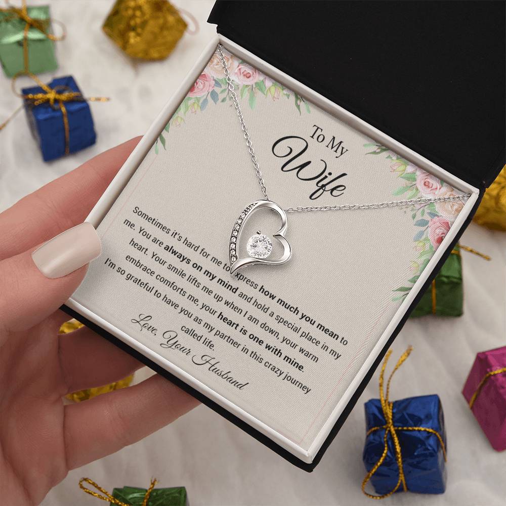 To My Wife Necklace, Wife Christmas Gift, Birthday Gift, Jewelry For My Wife