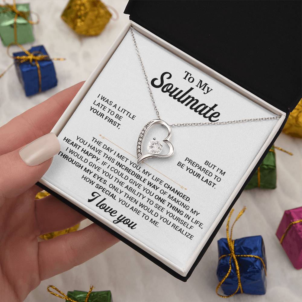 To My Soulmate Necklace, Soulmate Gift, Gift For Girlfriend, Christmas Gift