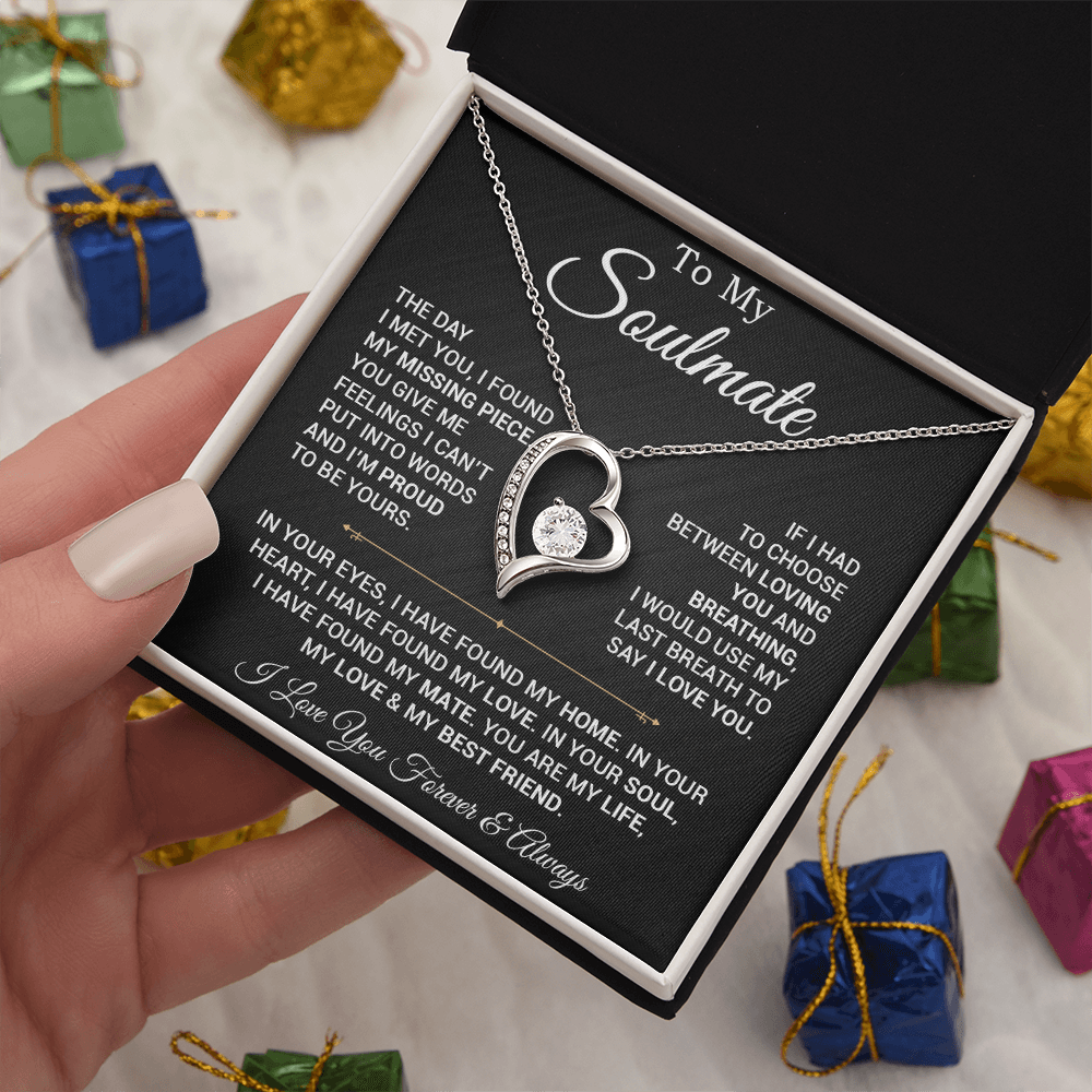 To My Soulmate Necklace, Valentines Day Gift, Gift For Wife, Anniversary Gift 29_2