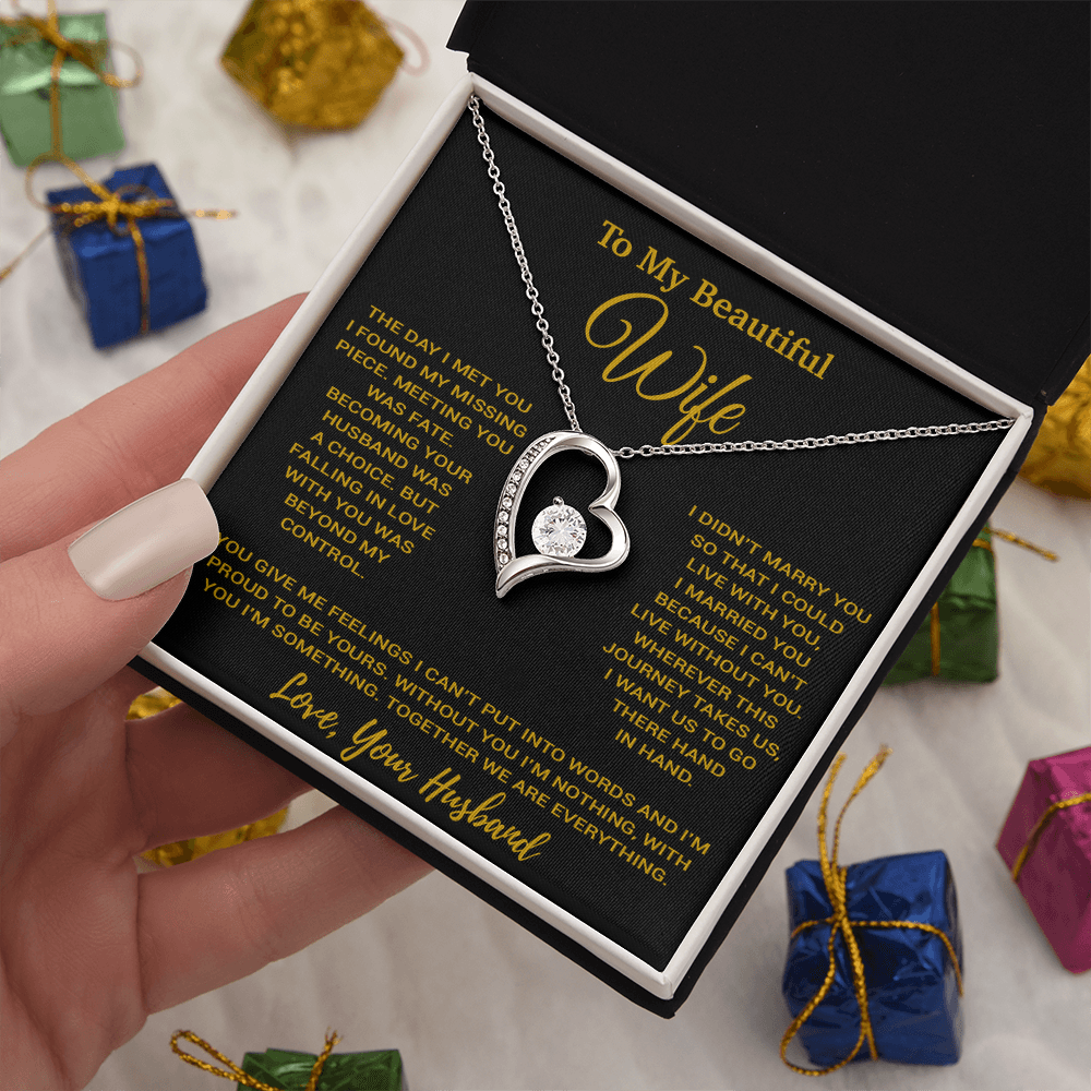 To My Wife Necklace, Vanlentines Gifts For Women, Anniversary Gift For Wife 1_11_Gold