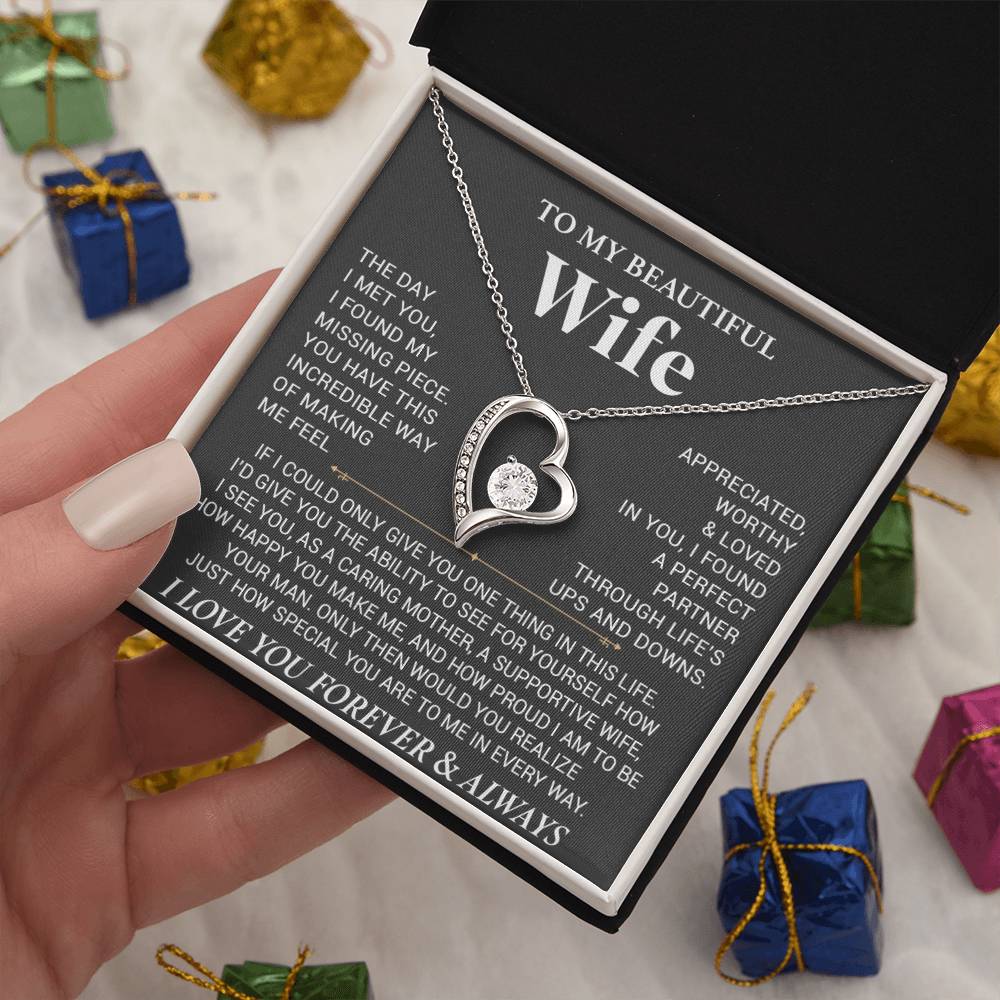 To My Wife Necklace, Anniversary Gift For Wife, Wife Birthday, Gift For Wife444