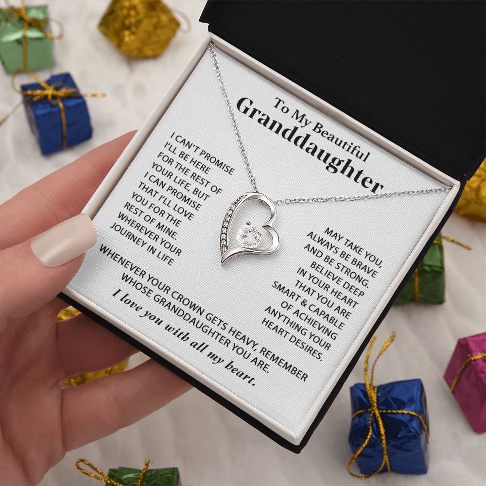 To My Granddaughter Necklace, Granddaughter Gifts From Grandpa, Birthday Gift