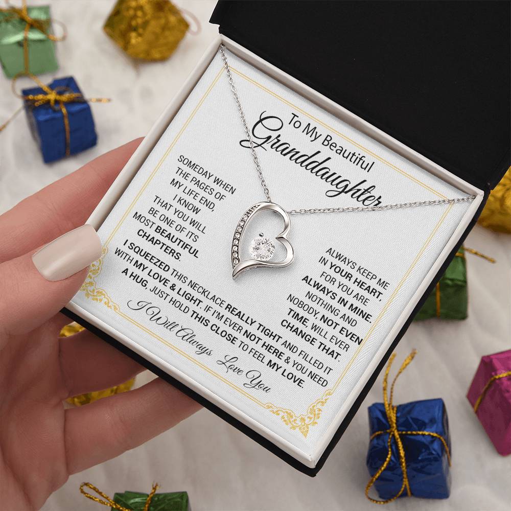 To My Granddaughter Necklace, Gift For Your Granddaughter, Christmas,Anniversary, Graduation