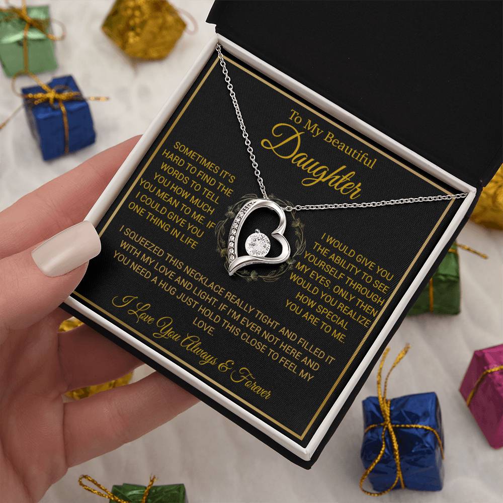 To My Daughter Necklace, Daughter Father Necklace, Daughter Gift From Dad,Mom 23_1