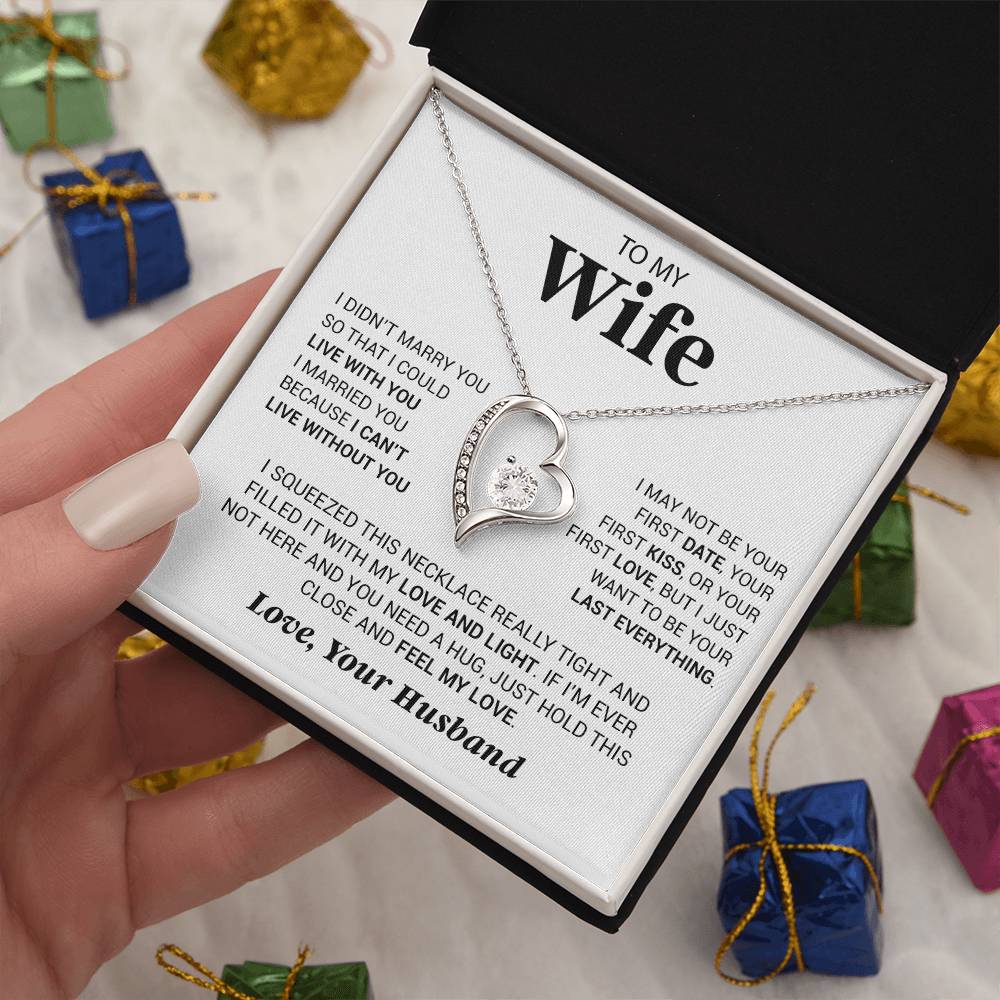 To My Wife Necklace, Anniversary Gift For Wife, Wife Birthday Gift,Christmas Gift