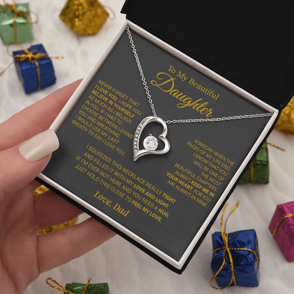 To My Daughter Necklace, Daughter Father Necklace, Daughter Gift From Dad 9_10