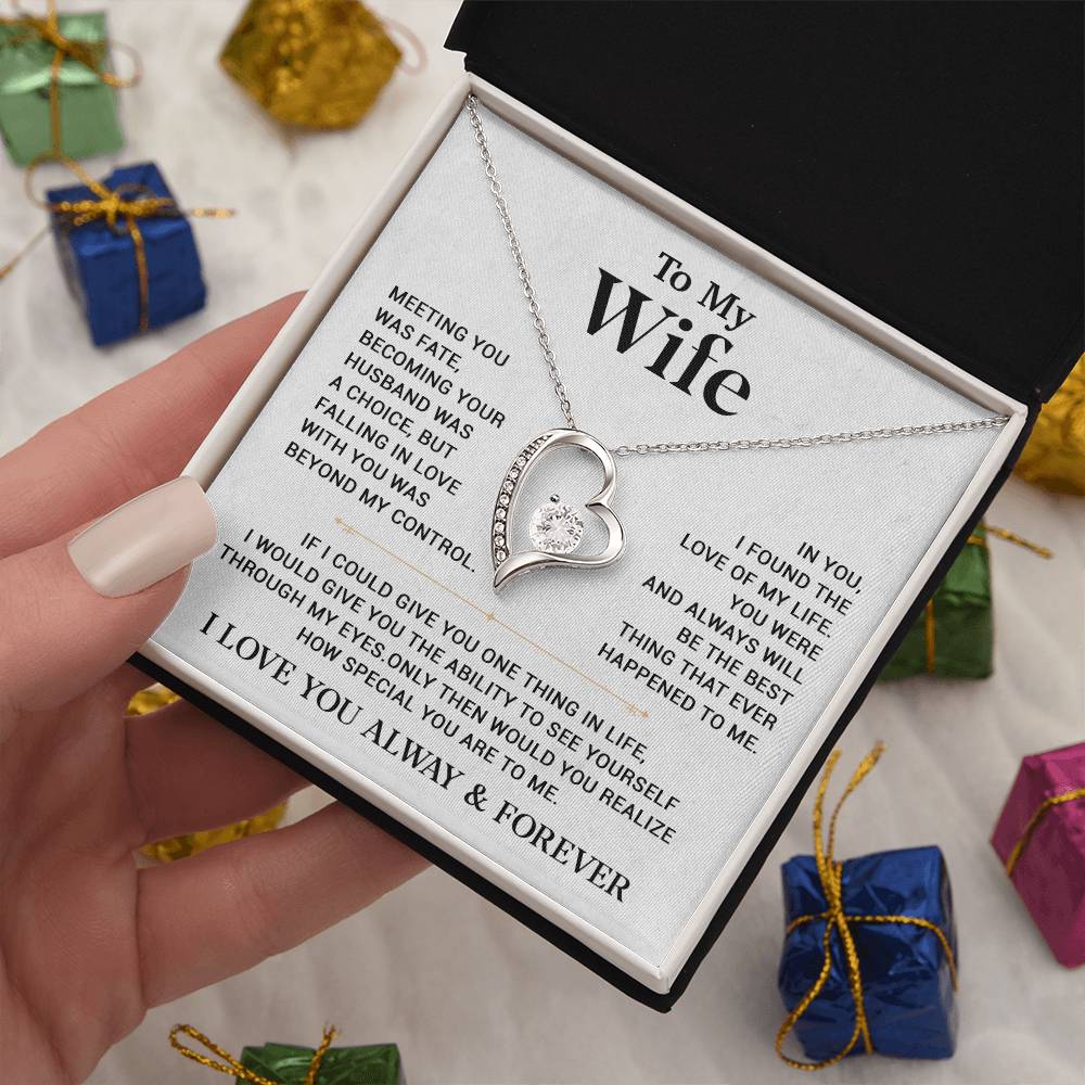 To My Wife Necklace, Gift For Wife, Anniversary Gift For Wife, Christmas Gift 20_11 White