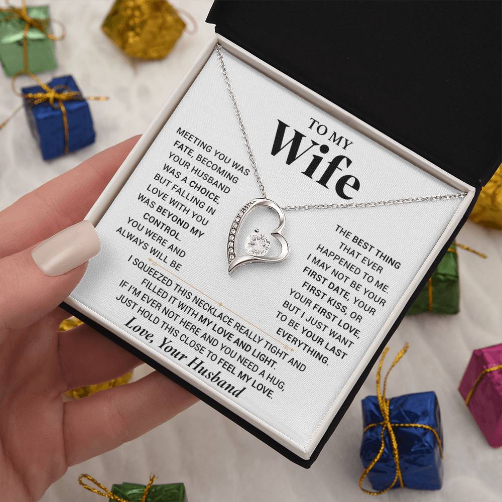 To My Wife Necklace, Anniversary Gift For Wife, Wife Birthday, Gift For Wife 000