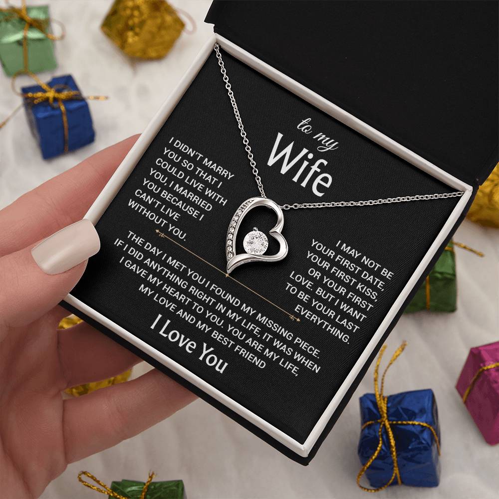 To My Wife Necklace, Christmas Gifts For Women, Anniversary Gift For Wife 16_12_Black