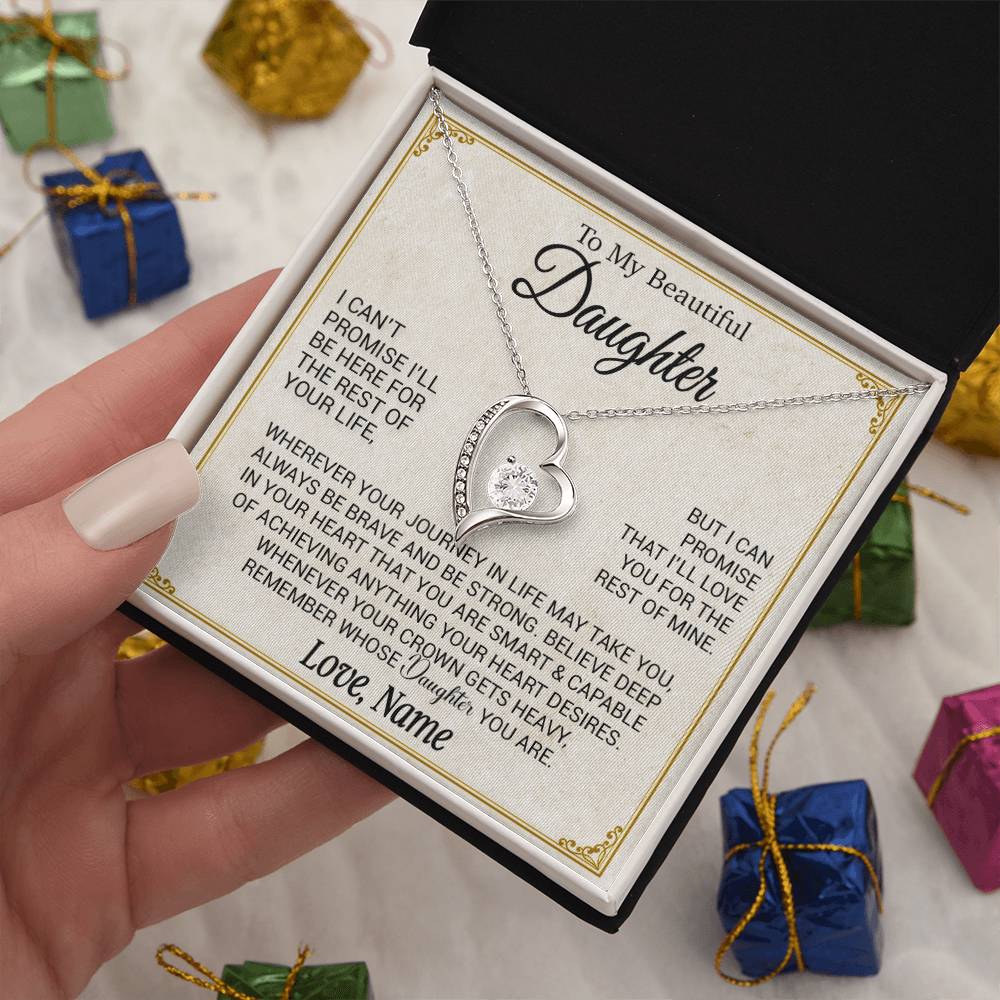 Custom To My Daughter Necklace,Daughter Gift From Mom, Dad, Daughter Necklace