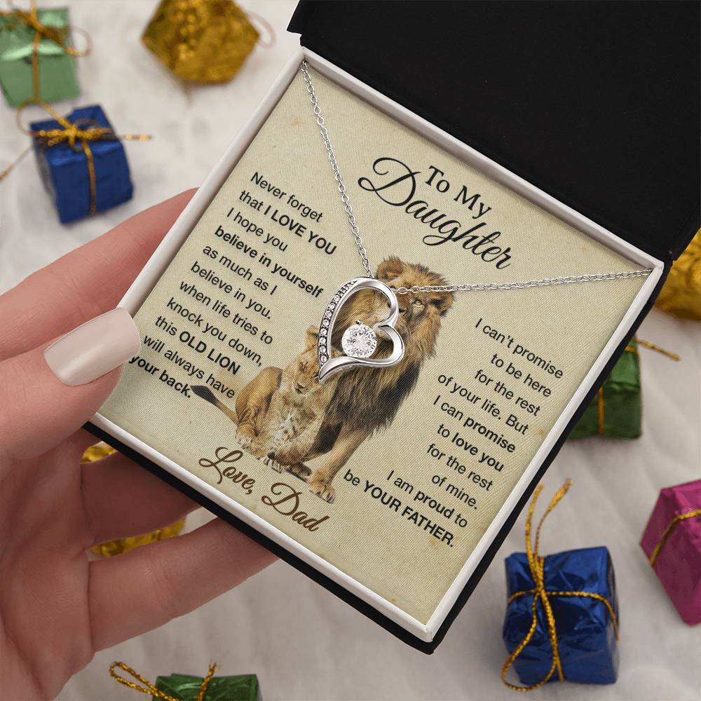 To My Daughter Necklace, Xmas Gift For Daughter From Dad, Daughter Father Lion 7_12