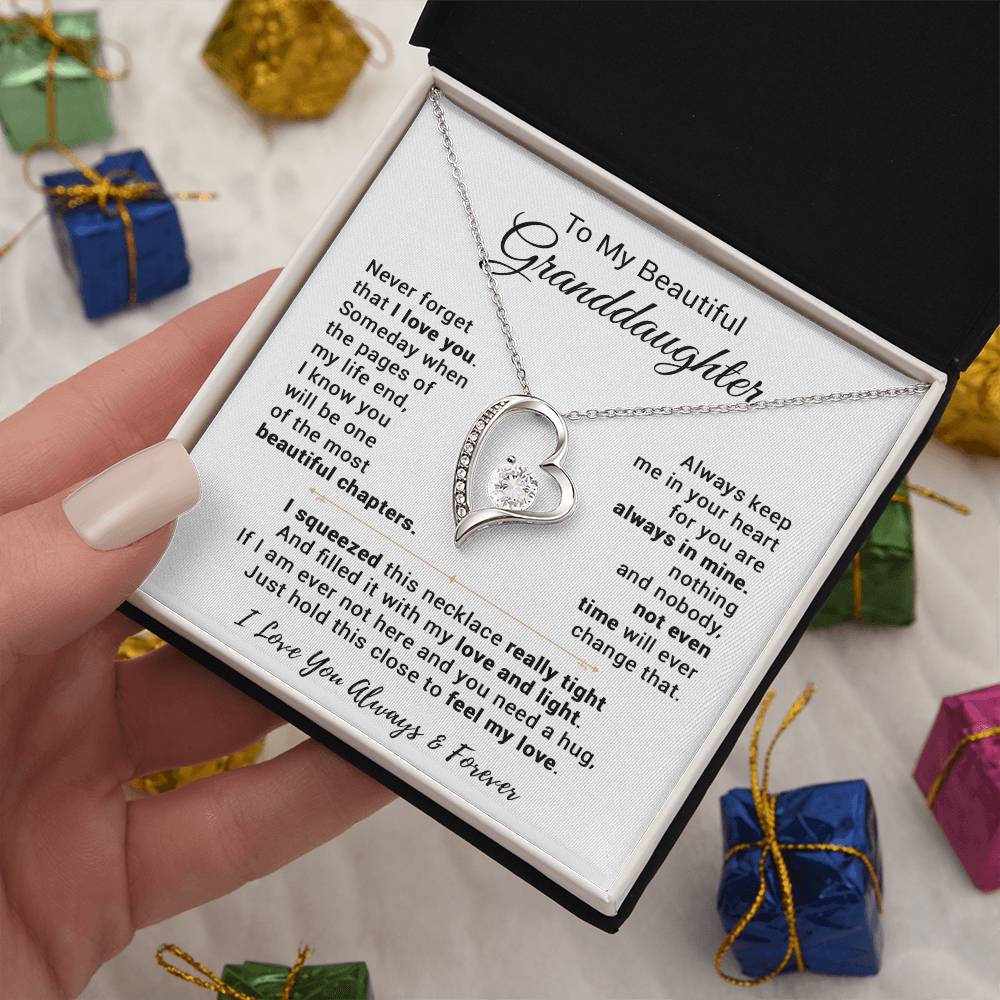 To My Granddaughter Necklace, Birthday Gift For Granddaughter, Birthday Gifts 13_9