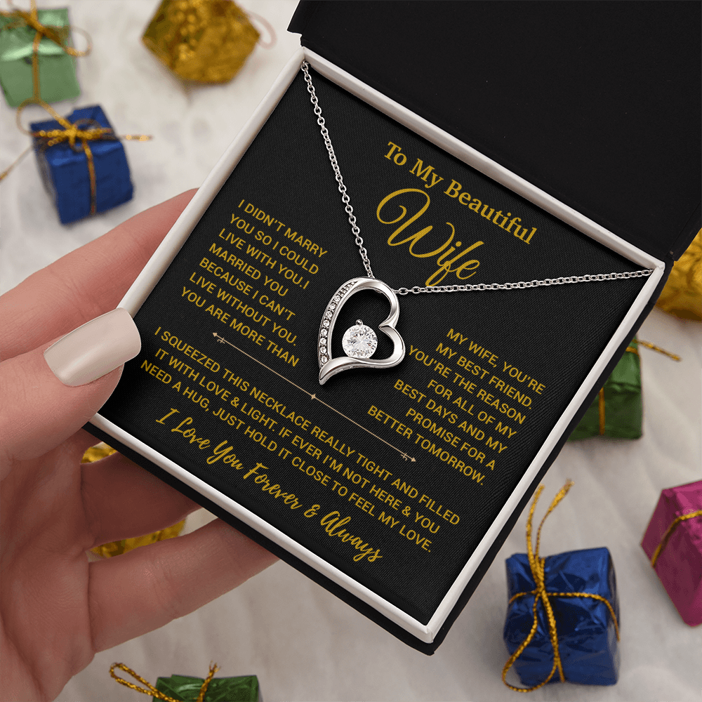 To My Wife Necklace, Vanlentines Gifts For Women, Anniversary Gift For Wife 15_1_Gold