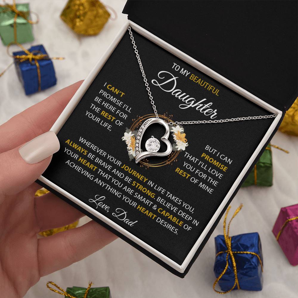 To My Daughter Necklace, Daughter Father Necklace, Daughter Gift From Dad99