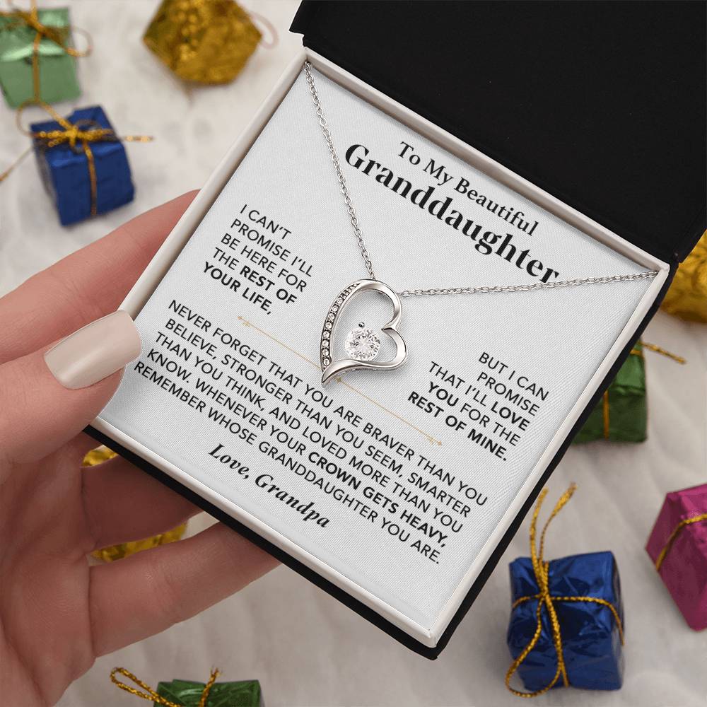 To My Granddaughter Necklace, Granddaughter Gift from Grandma, Gift from Grandpa 1_8