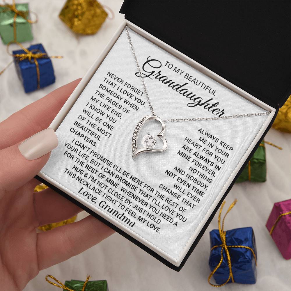 To My Granddaughter Necklace, Birthday Gift For Granddaughter, Birthday Gifts 12_8