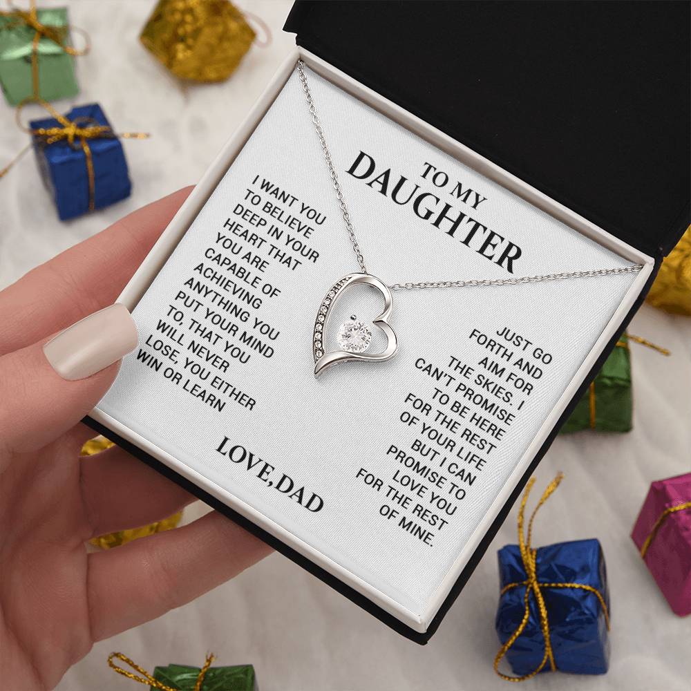 To My Daughter Necklace, Gift for Daughter from Dad, Daughter Father Necklace55