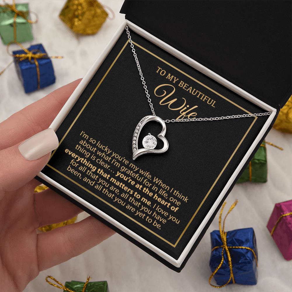 To My Wife Necklace, Vanlentines Gifts For Women, Anniversary Gift For Wife 5_1_Gold