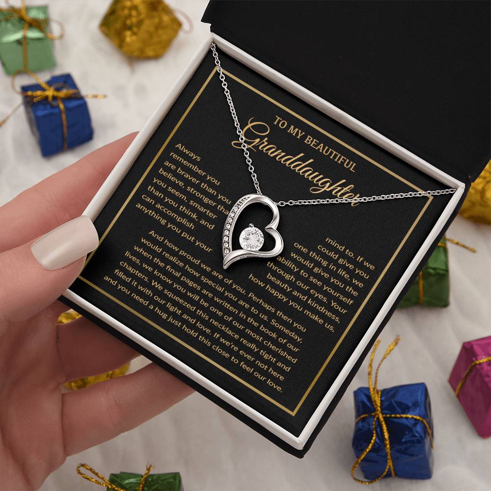 To My Granddaughter Necklace, Birthday Gift For Granddaughter, Birthday Gifts 10_1
