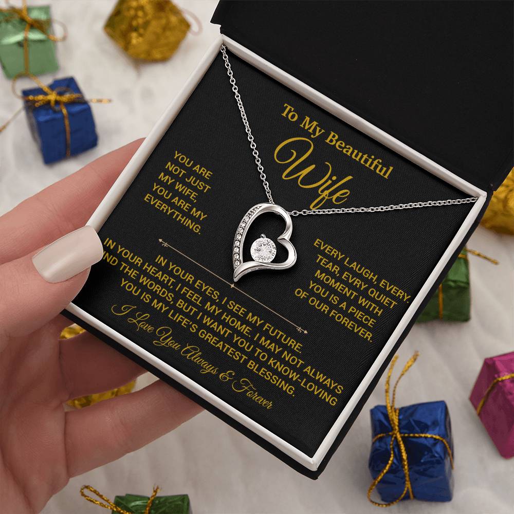 To My Wife Necklace, Christmas Gifts For Women, Anniversary Gift For Wife 10_9_Gold
