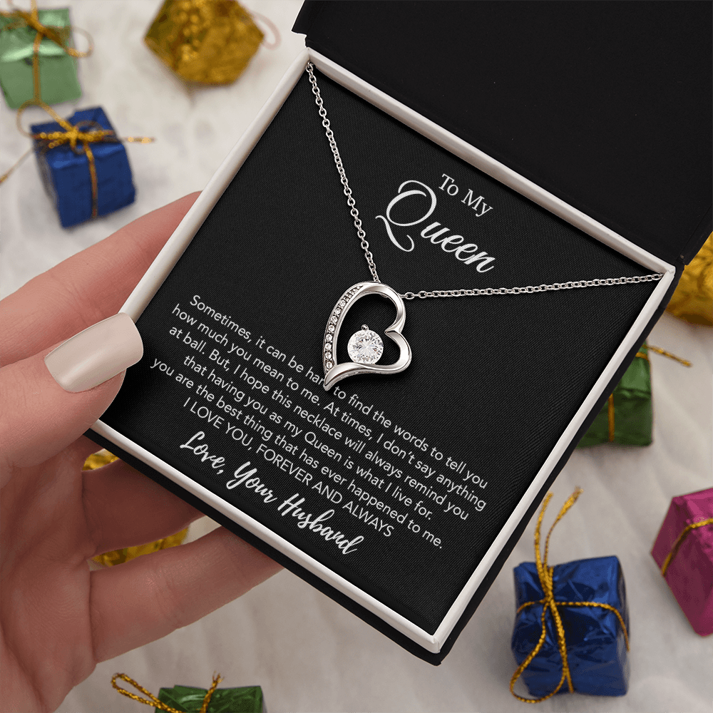 To My Queen Necklace, Anniversary Gift For Wife, Girlfriend Necklace, Birthday Gift For Wife 21_1