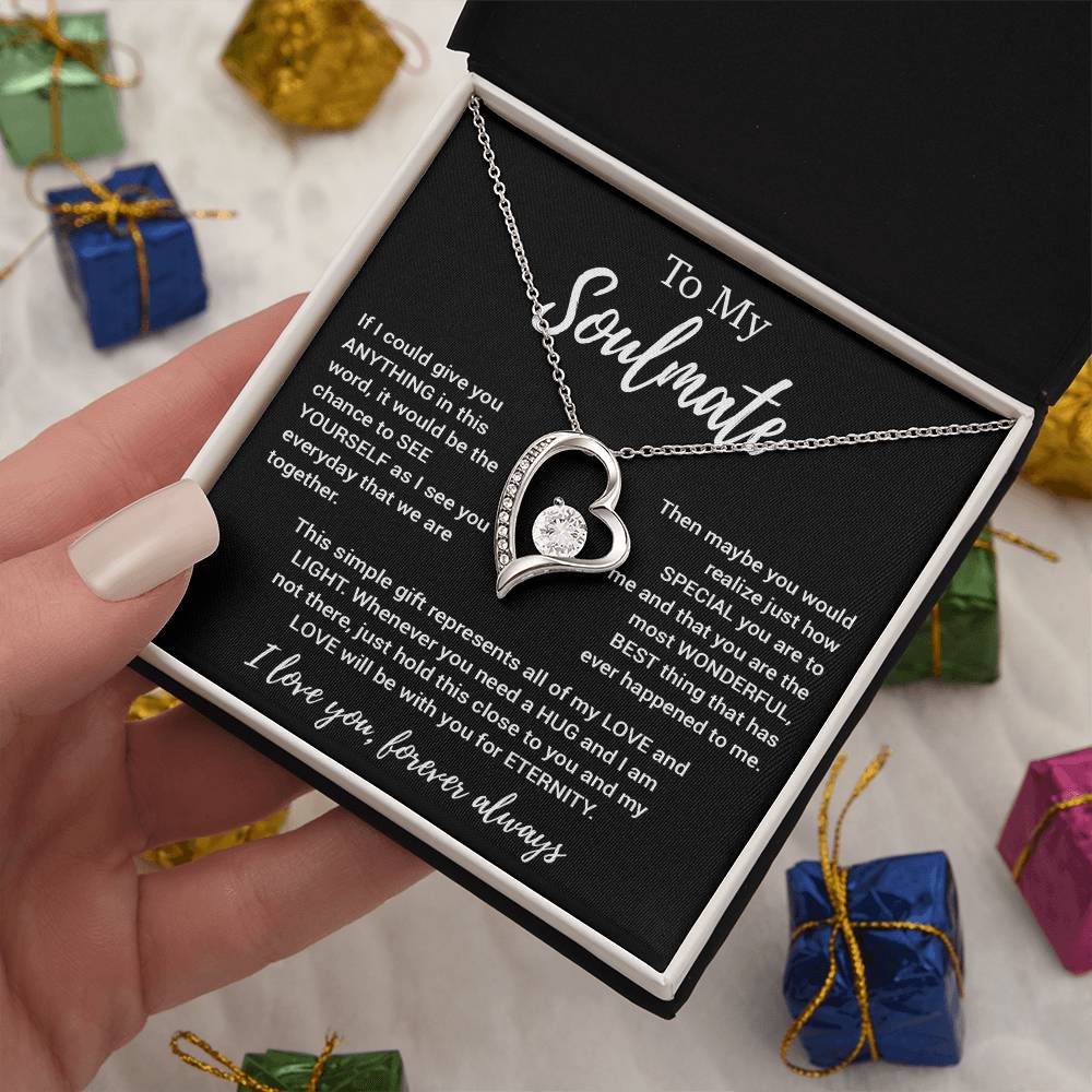 To My Soulmate Necklace, Soulmate Gift, Soulmate Jewelry Anniversary 11_8_Black