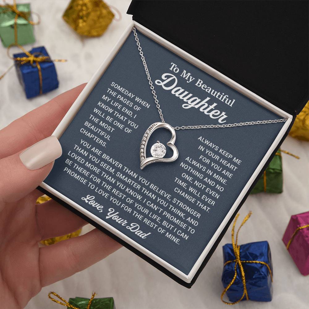 To My Daughter Necklace, Gift for Daughter from Dad, Father Daughter Necklace 9_12