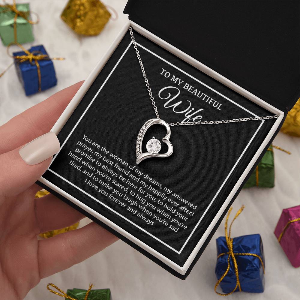 To My Wife Necklace, Christmas Gifts For Women, Anniversary Gift For Wife 19_12_White