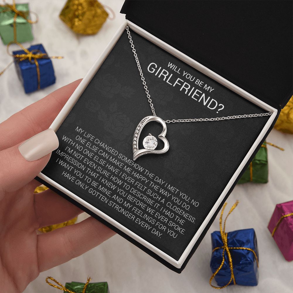 Girlfriend Proposal Necklace, Girlfriend Proposal Gift, Be My Girlfriend Gift, Future Girlfriend Necklace