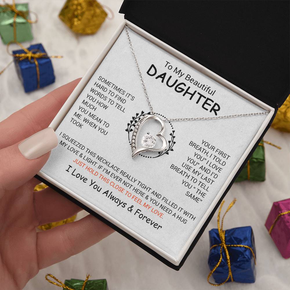 To My Daughter Necklace, Daughter Father Necklace, Daughter Gift From Dad, Mom 5_12