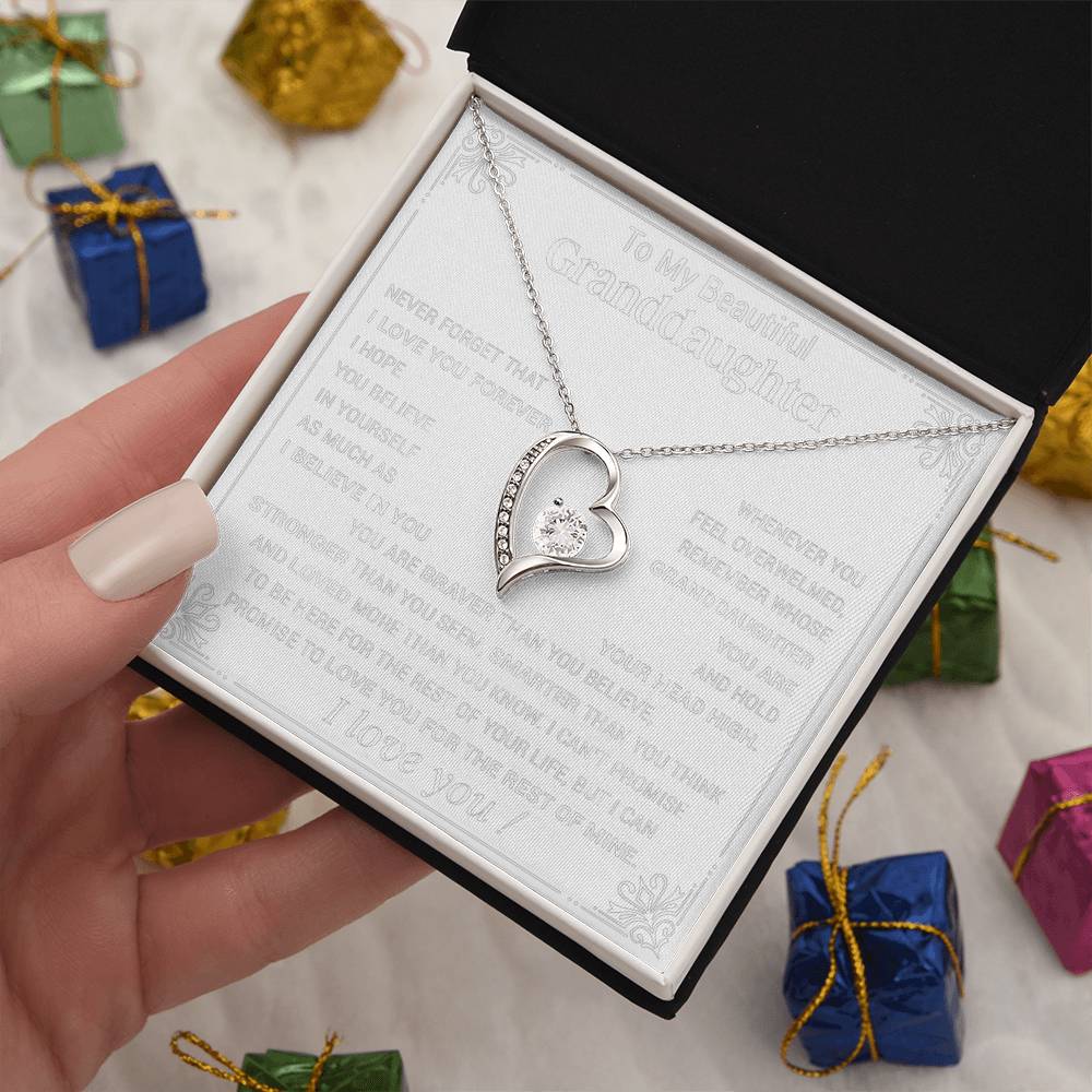 To My Granddaughter Necklace, Granddaughter Gifts From Grandpa Grandma