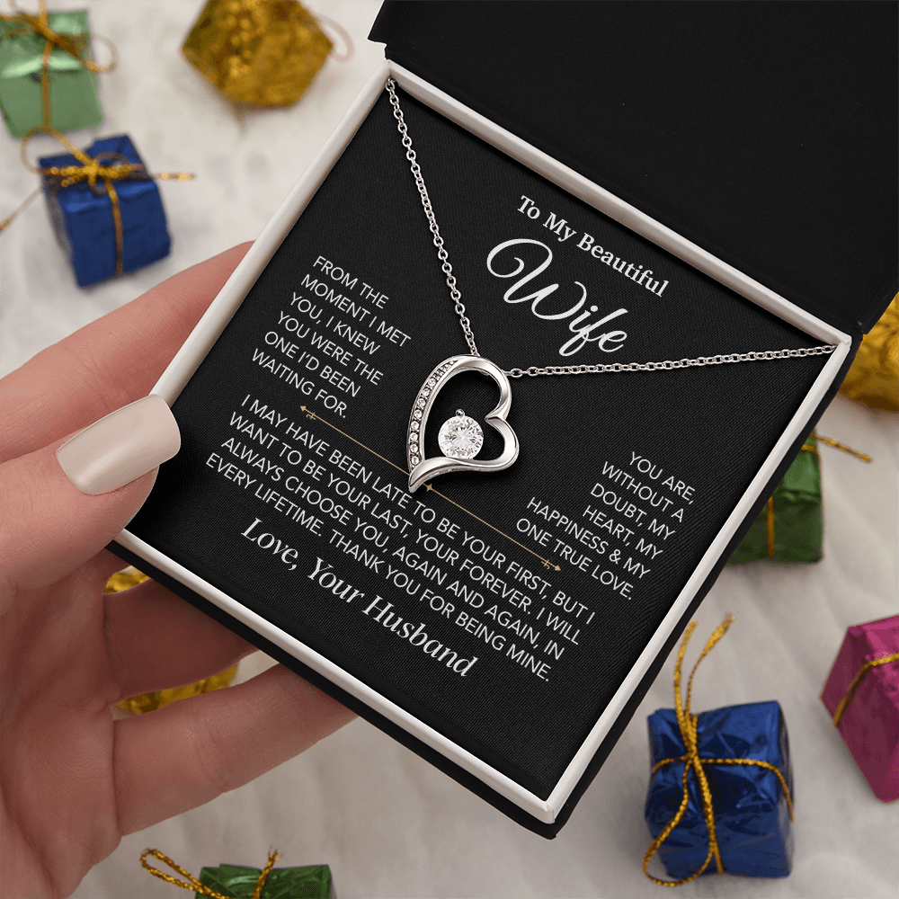 To My Wife Necklace, Christmas Gifts For Women, Anniversary Gift For Wife 27_12_Black
