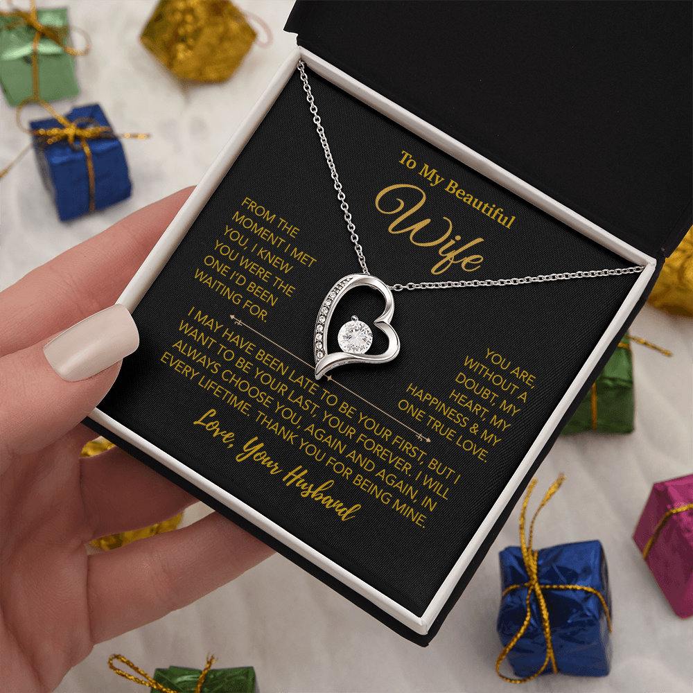 To My Wife Necklace, Christmas Gifts For Women, Anniversary Gift For Wife 27_12_Gold