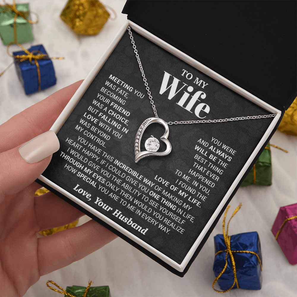 To My Wife Necklace, Meeting You Was Fate Love, Your Husband, Best Necklace