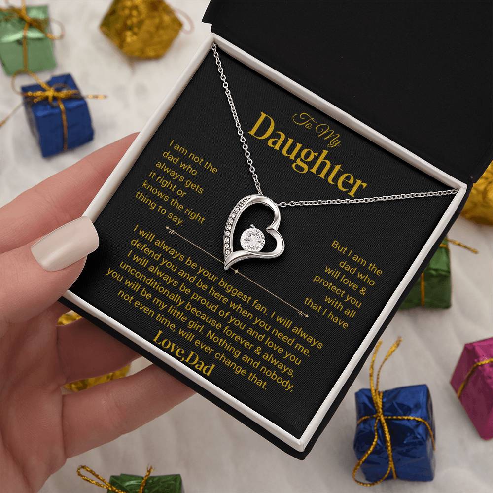 To My Daughter Necklace, Gift for Daughter from Dad, Father Daughter Necklace 21_11_Gold_NEW