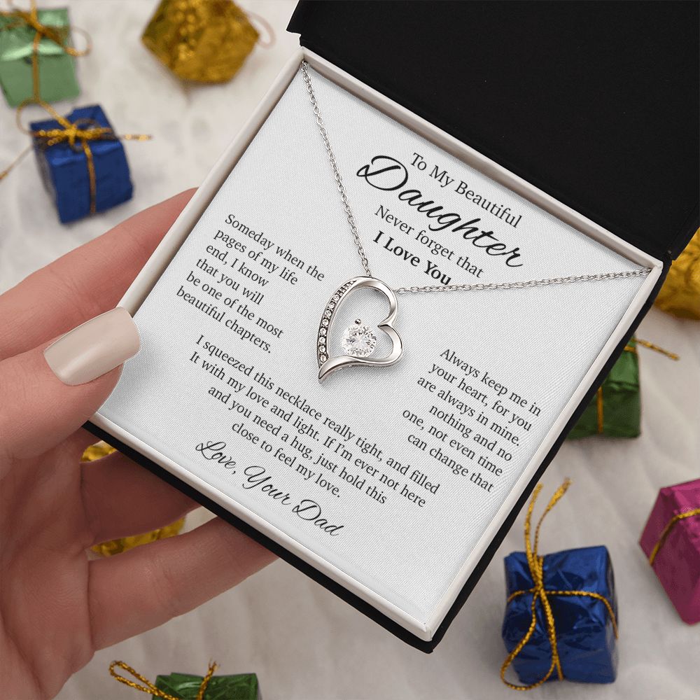 To My Daughter Necklace, Daughter Gift, Gift From Dad, Gift For Her
