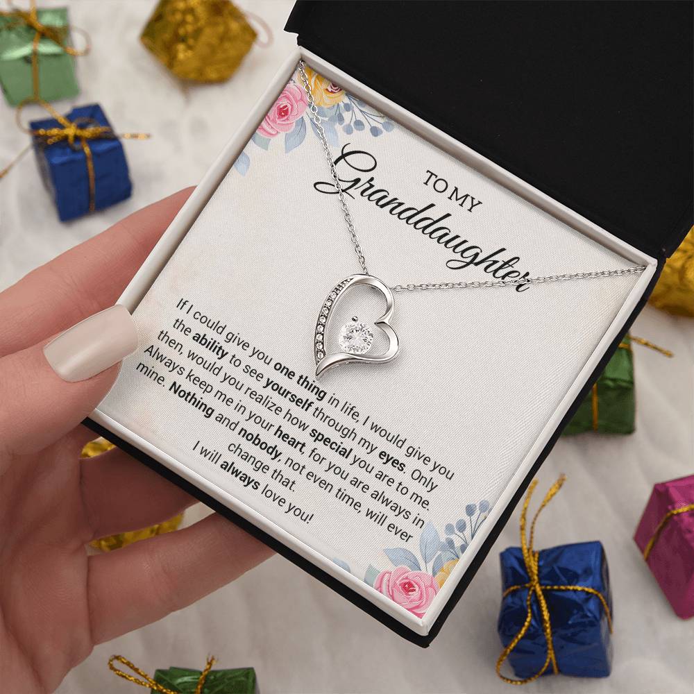 To My Granddaughter Necklace Gift, Granddaughter Jewelry From Grandma Birthday